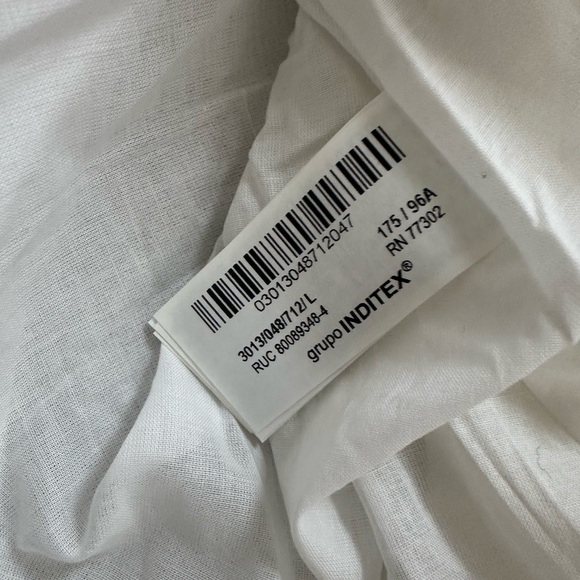 NWT ZARA LINEN BLEND DRESS ZW COLLECTION - Ecru - Picture 12 of 16